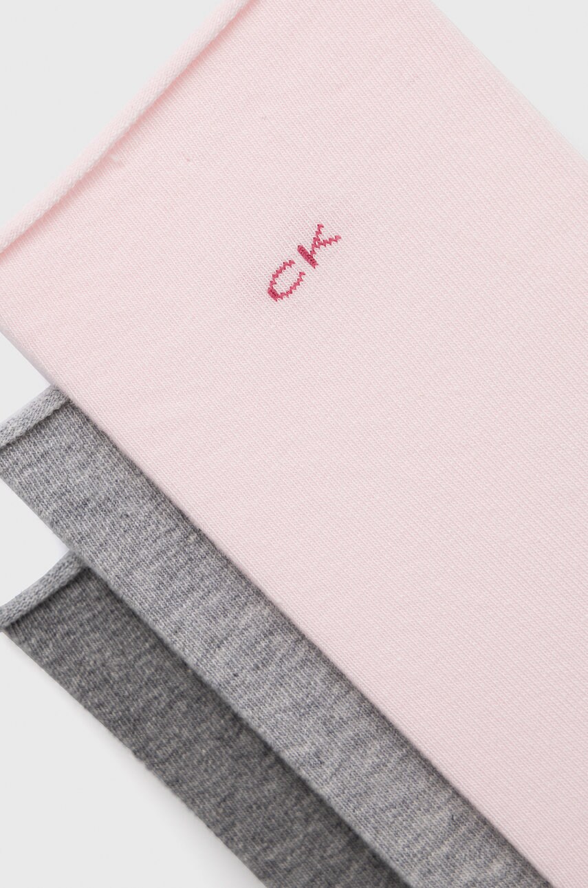 Шкарпетки Calvin Klein (3-pack) жіночі колір рожевий