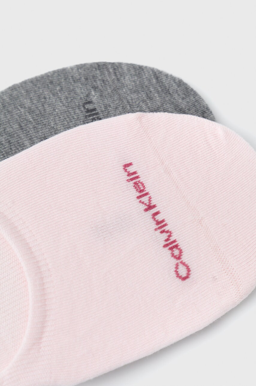 Шкарпетки Calvin Klein 2-pack жіночі колір рожевий