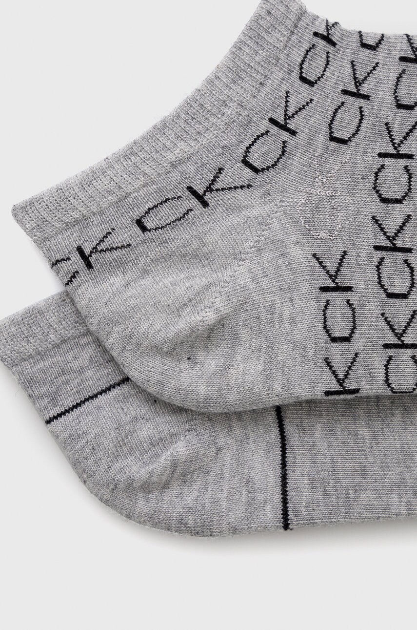 Шкарпетки Calvin Klein (2-pack) жіночі колір сірий