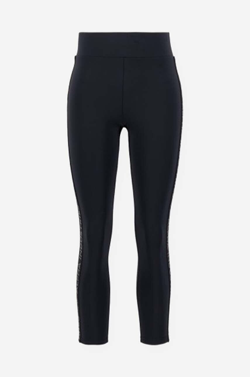 Легінси Alpha Industries AI Stripe Leggings жіночі колір чорний однотонні 106057.03-black
