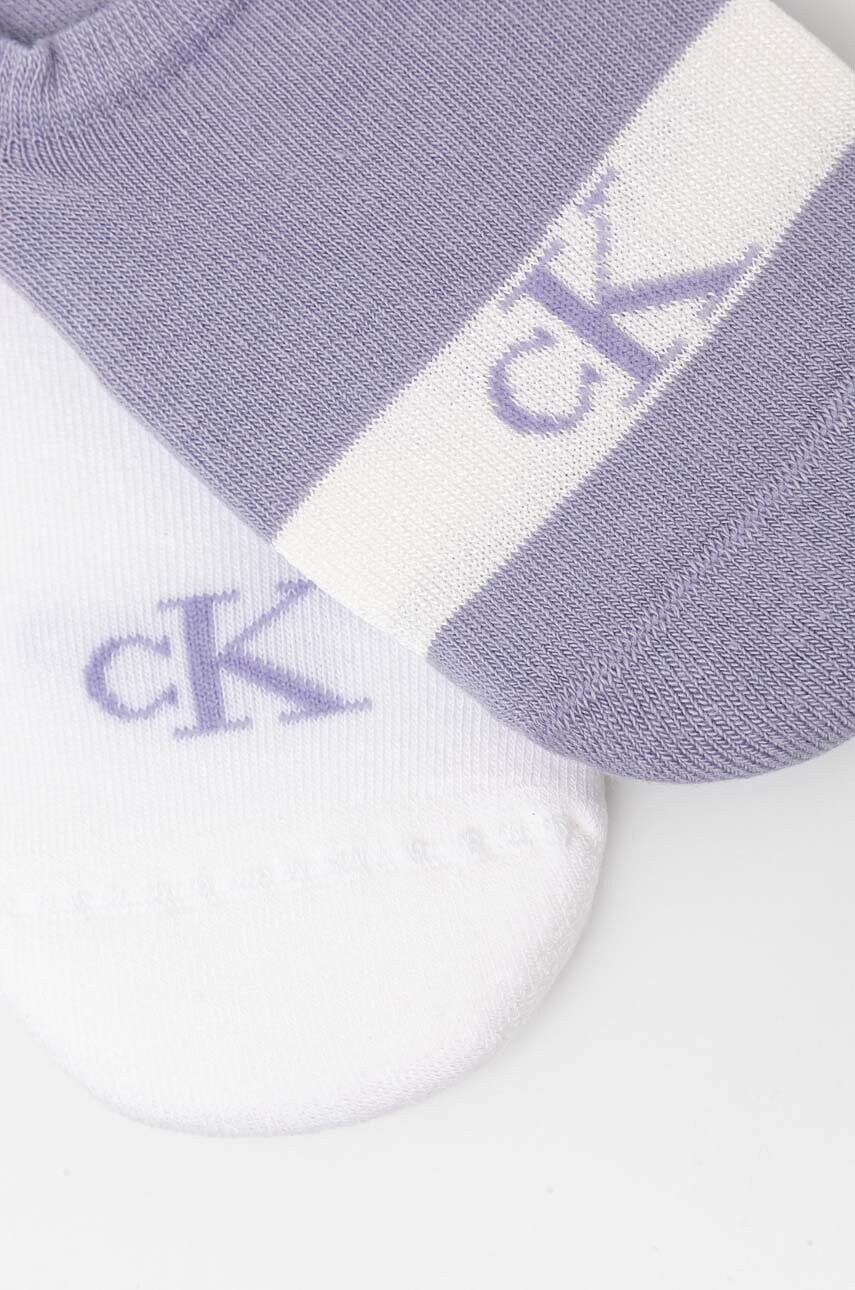Шкарпетки Calvin Klein Jeans 2-pack жіночі колір фіолетовий 701230601