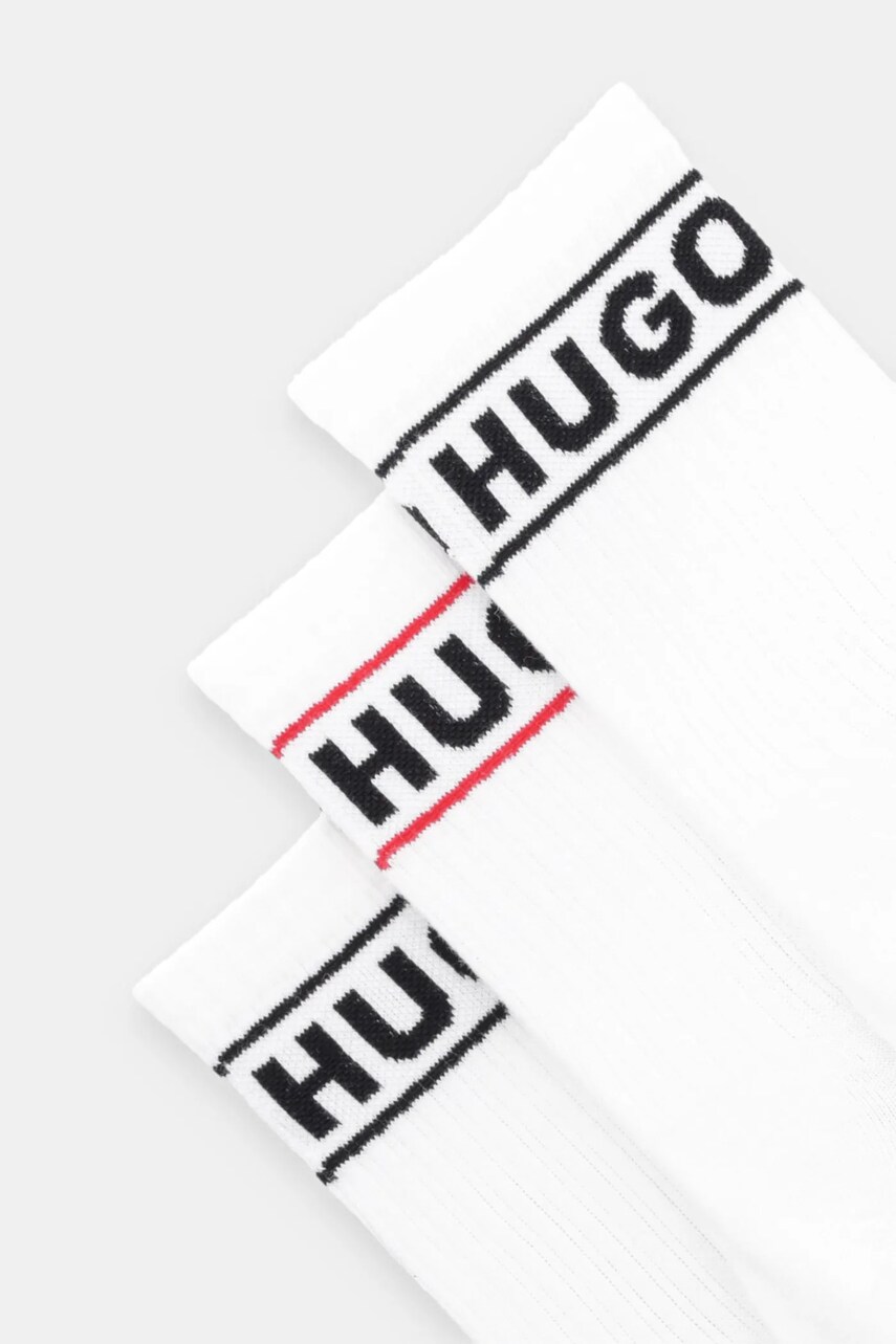 Шкарпетки HUGO 3-pack жіночі колір білий 50517669