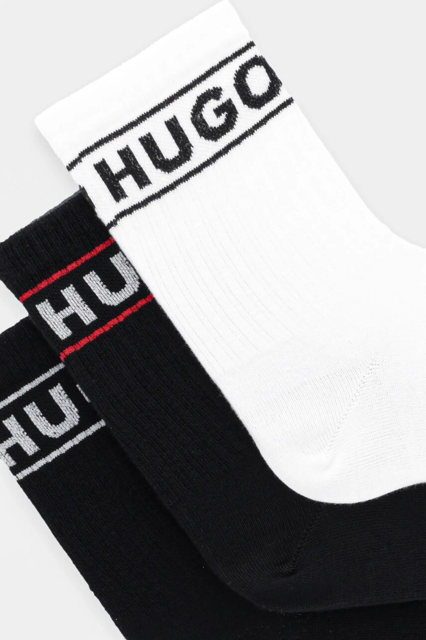 Шкарпетки HUGO 3-pack жіночі колір чорний 50517669
