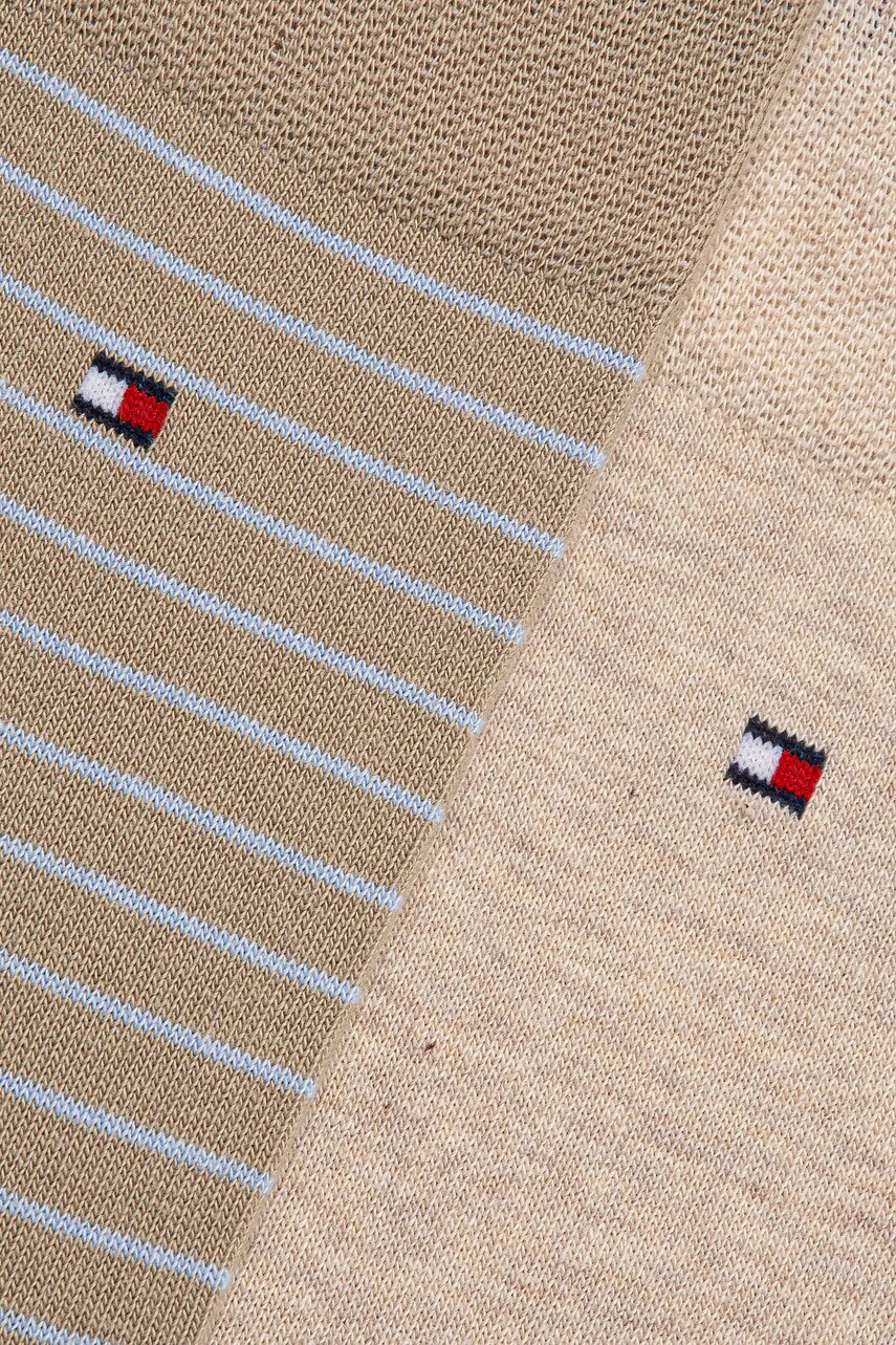 Шкарпетки Tommy Hilfiger 2-pack чоловічі колір бежевий 100001496
