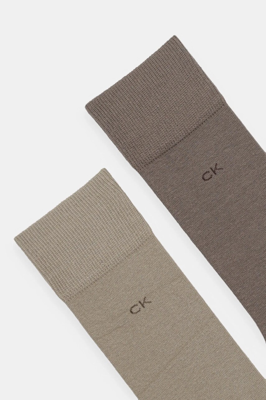 Шкарпетки Calvin Klein 2-pack чоловічі колір коричневий