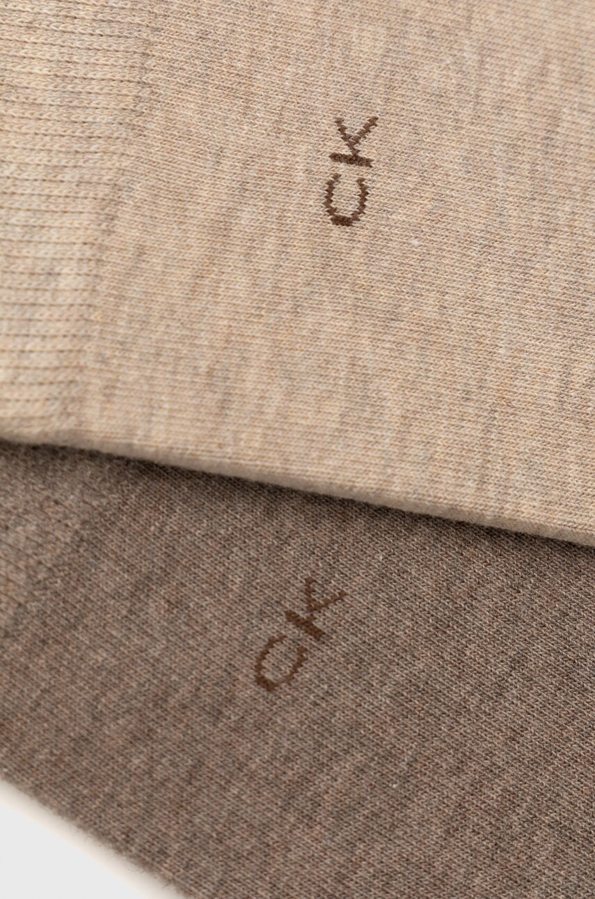 Шкарпетки Calvin Klein 2-pack чоловічі колір коричневий