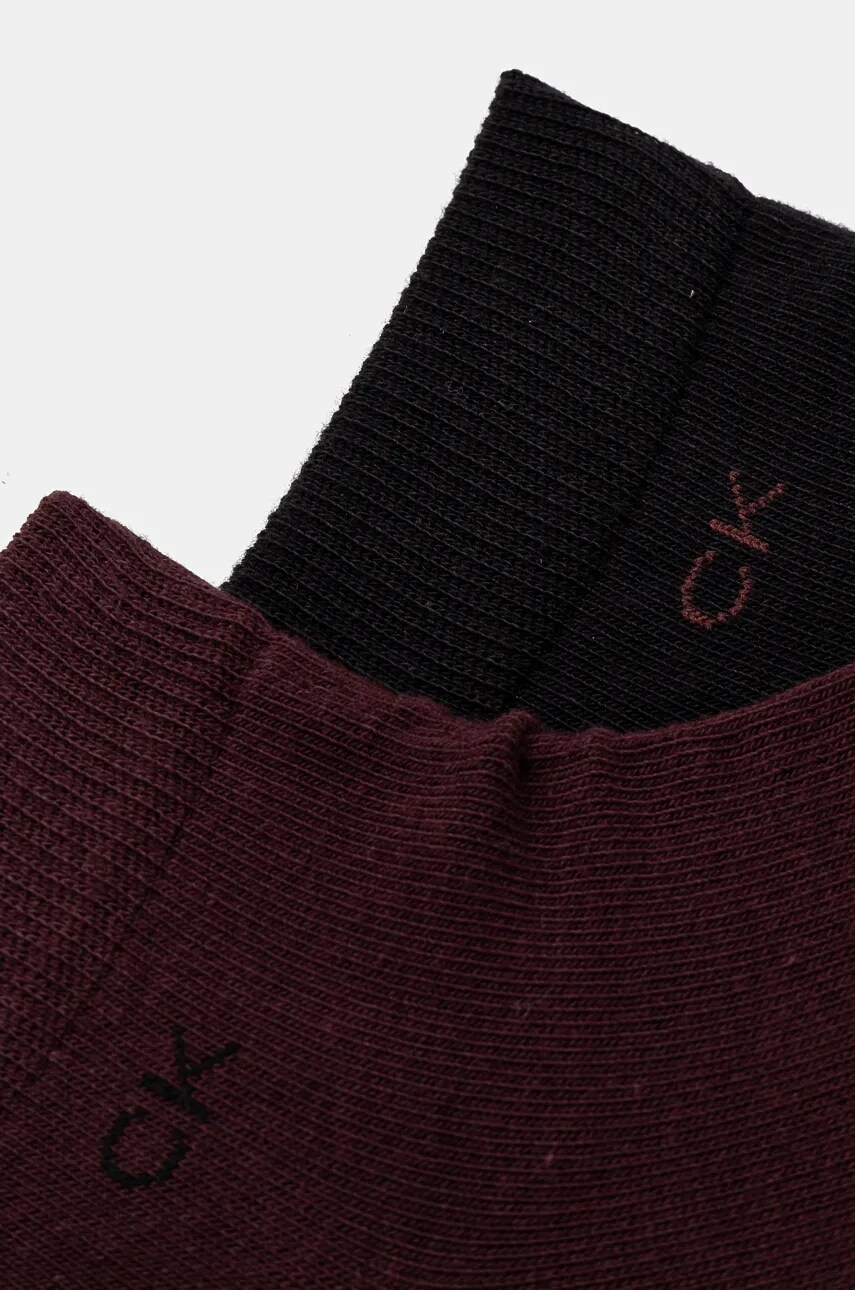 Шкарпетки Calvin Klein 2-pack чоловічі колір бордовий