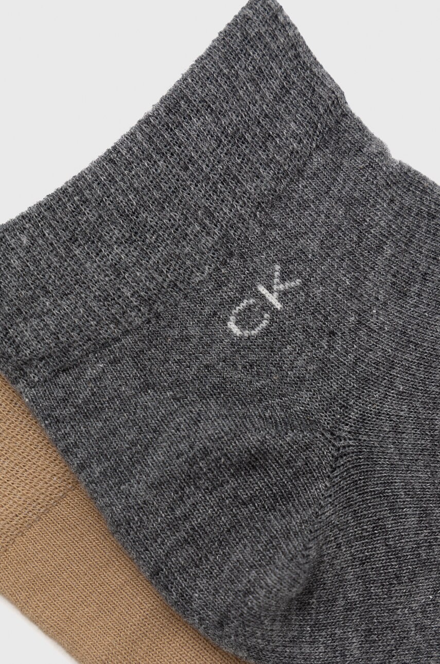 Шкарпетки Calvin Klein (2-pack) чоловічі колір бежевий