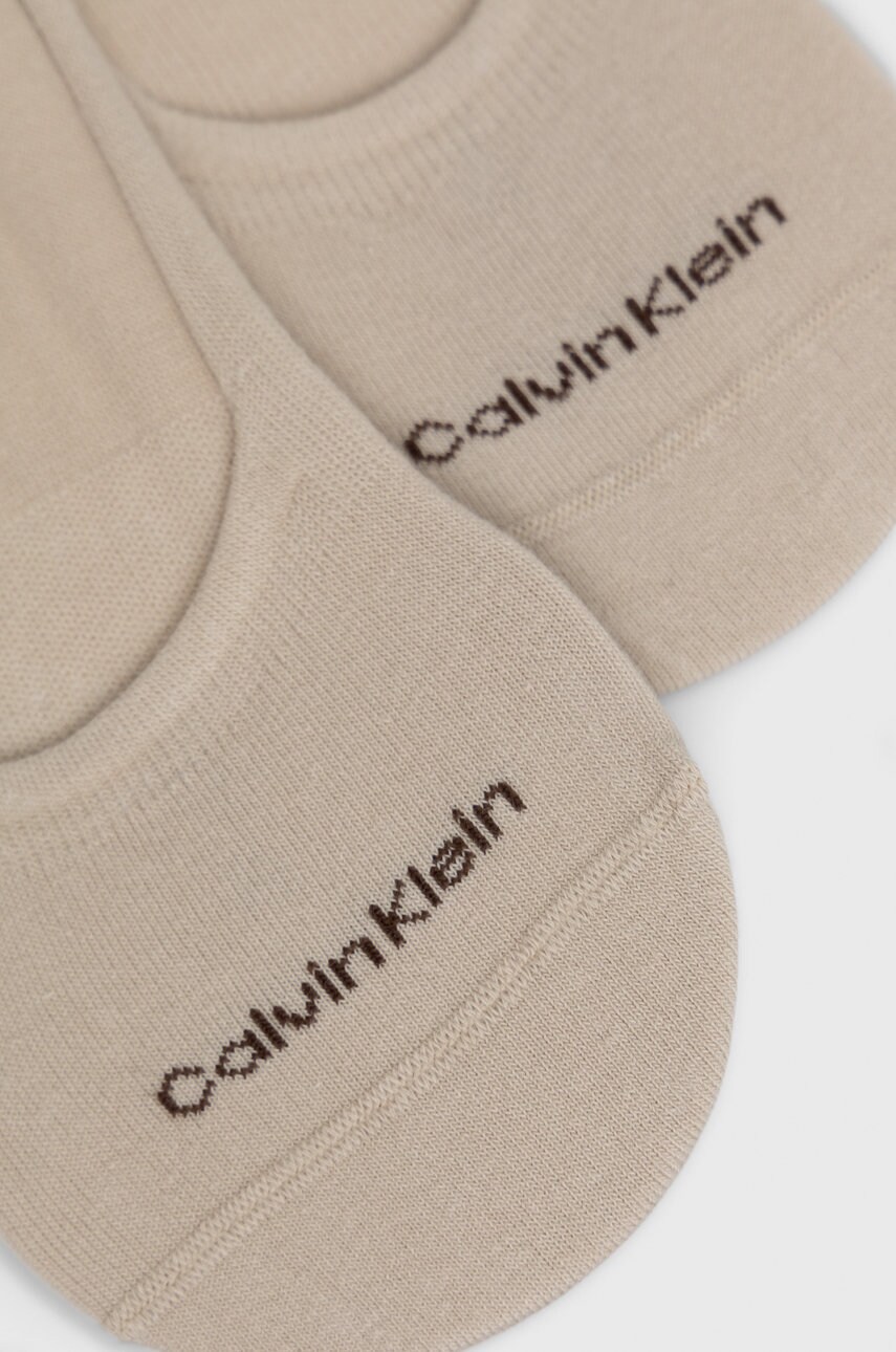 Шкарпетки Calvin Klein (2-pack) чоловічі колір бежевий