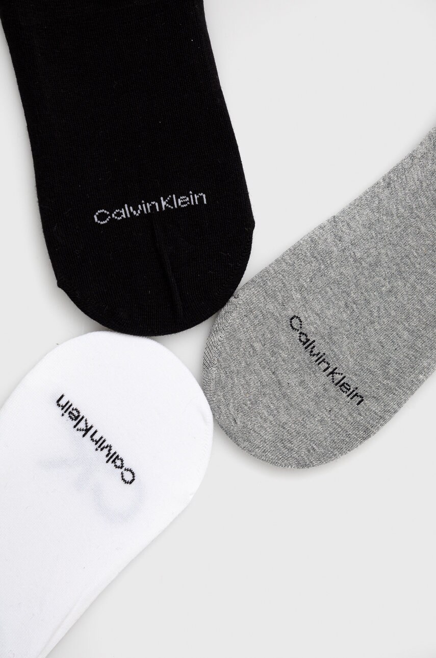 Шкарпетки Calvin Klein (3-pack) чоловіче колір сірий