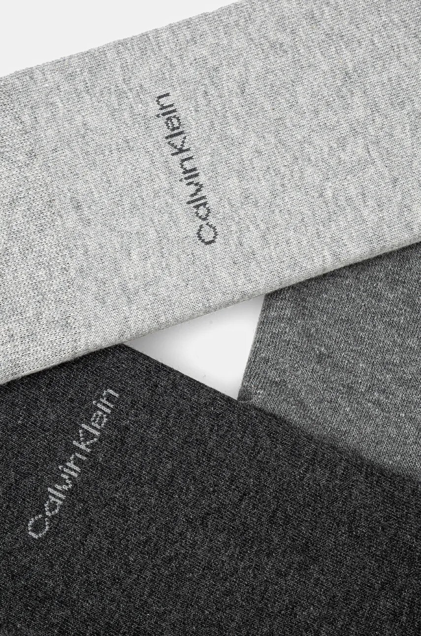 Шкарпетки Calvin Klein 3-pack чоловічі колір сірий 701226014