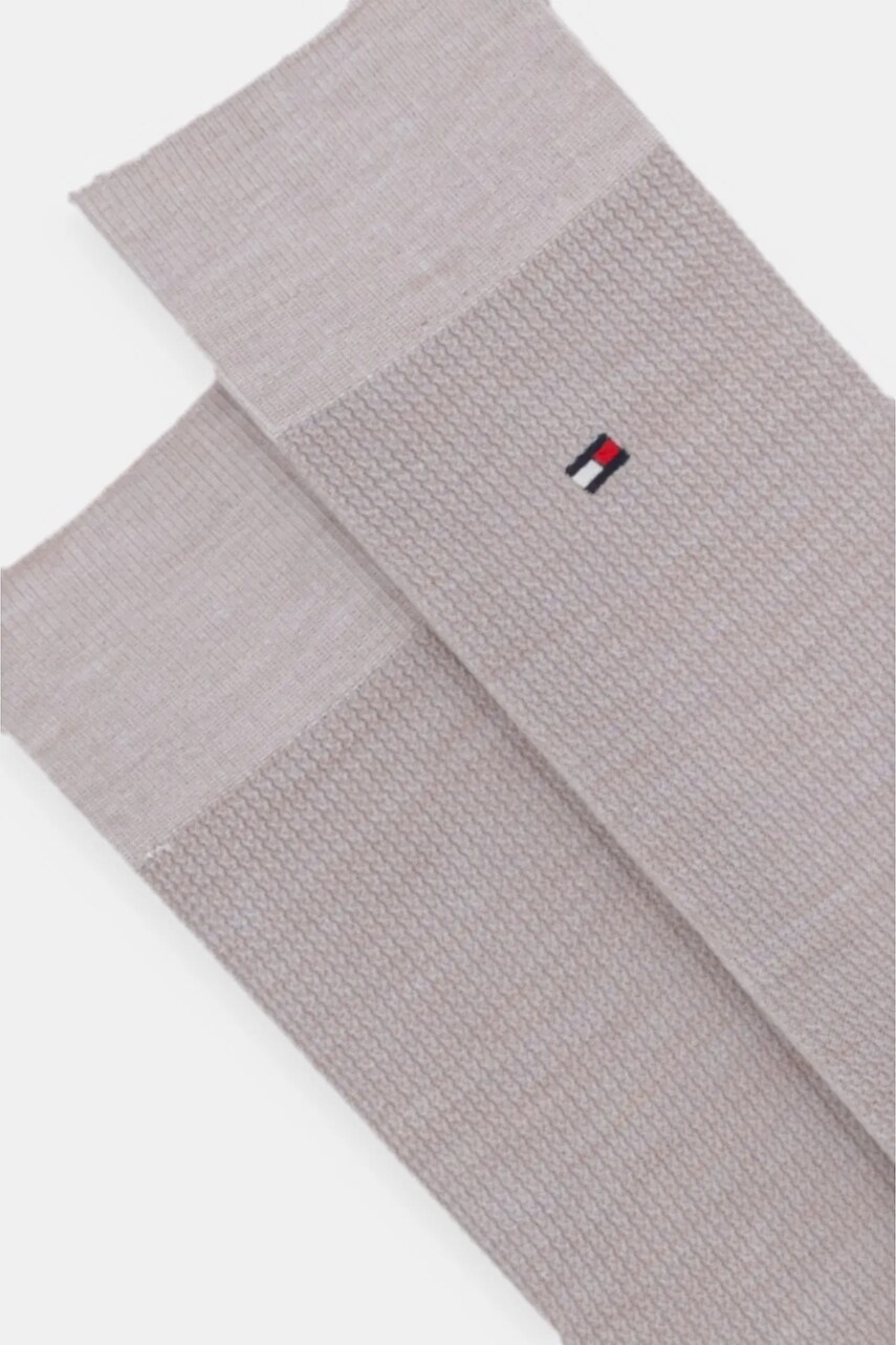 Вовняні шкарпетки Tommy Hilfiger колір бежевий 701228790