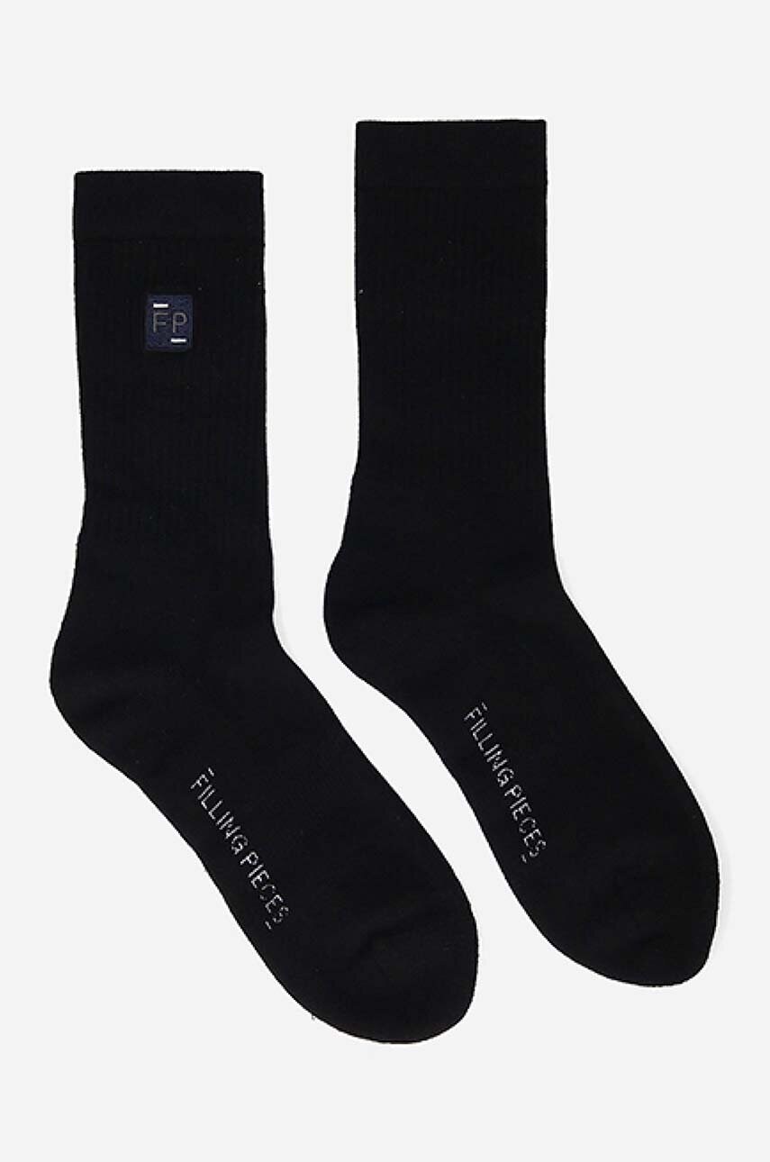 Бавовняні шкарпетки Filling Pieces Patch колір чорний 68513711861-BLACK