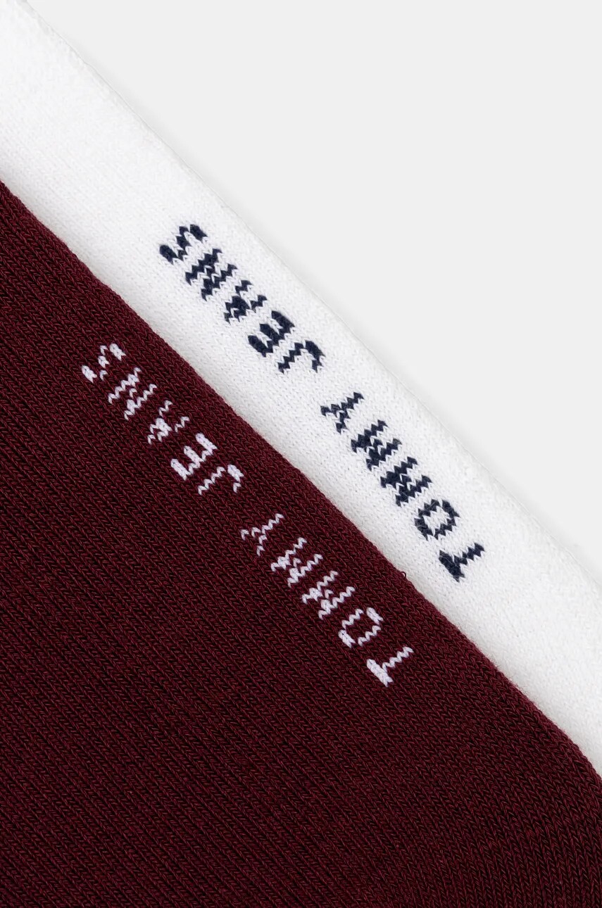 Шкарпетки Tommy Hilfiger 2-pack колір бордовий