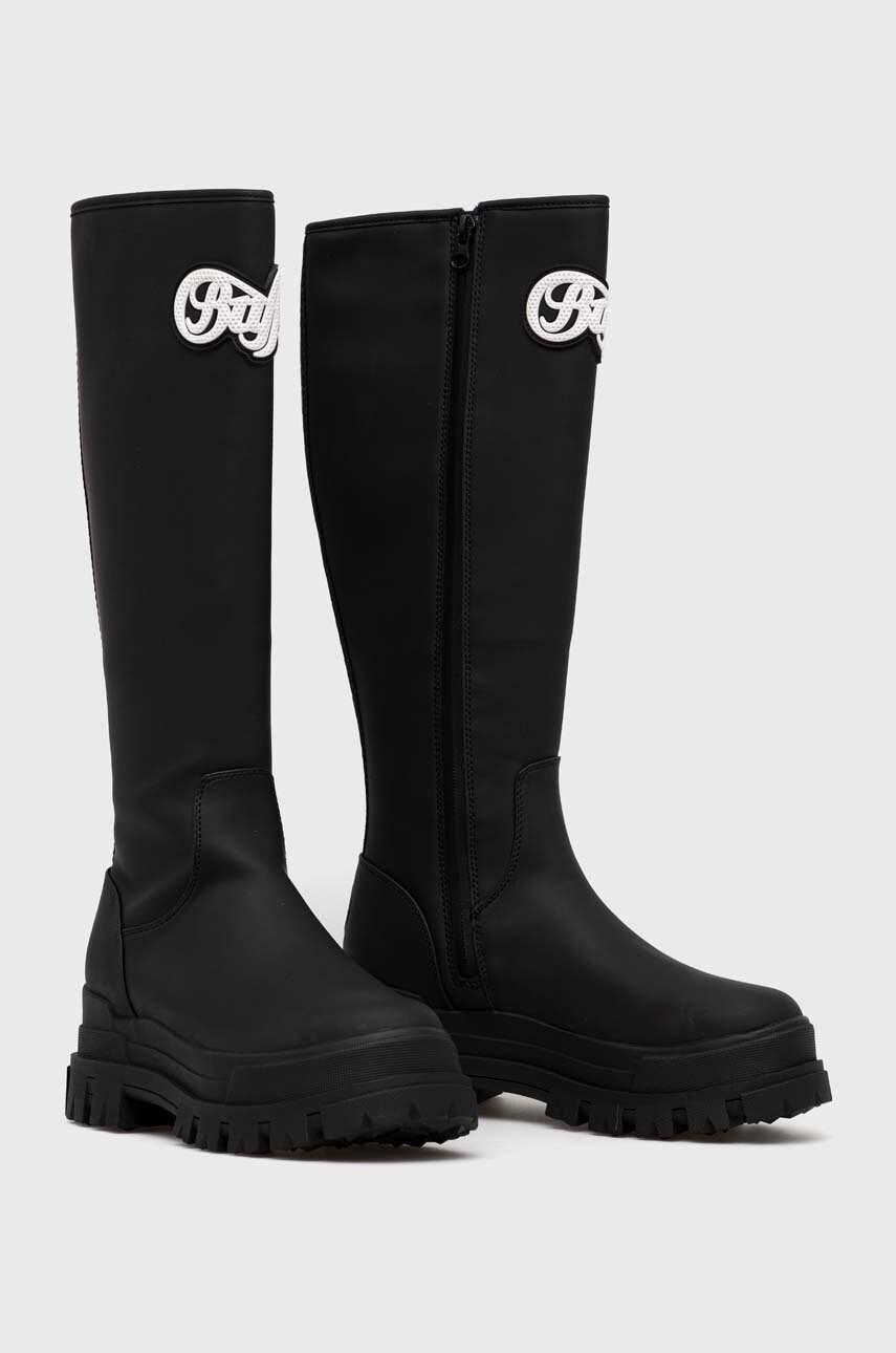 Чоботи Buffalo Aspha Rain Hi жіночі колір чорний