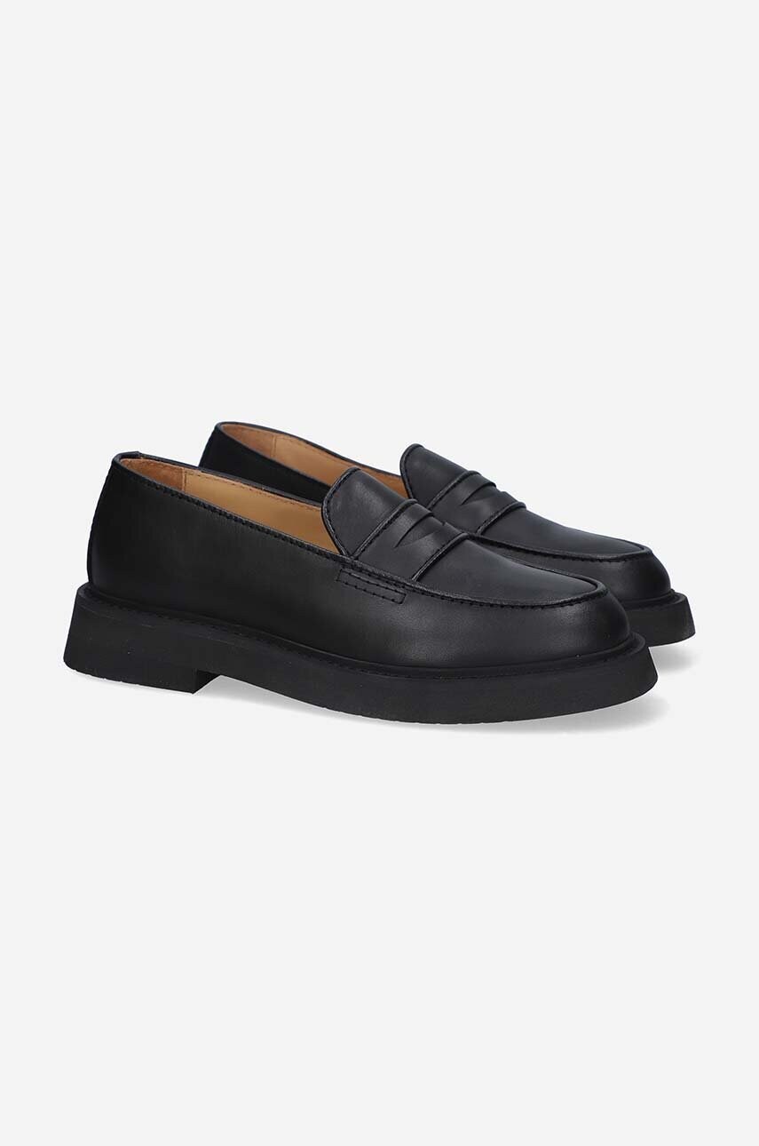 Шкіряні мокасини A.P.C. чоловічі колір чорний PXBAA.H53274-BLACK