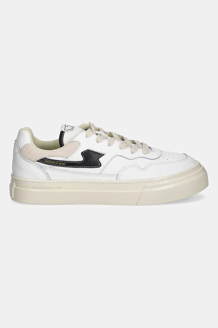 Шкіряні кросівки  Stepney Workers Club Pearl-Strike Leather колір білий YA09510-WHTBLK