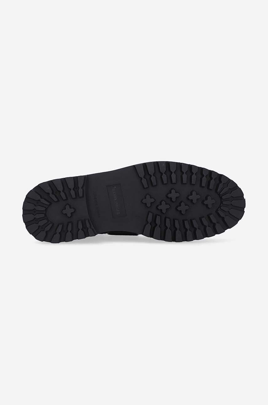 Шкіряні мокасини Filling Pieces FP Boatshoe колір чорний на плоскому ходу 47928901847-BLACK