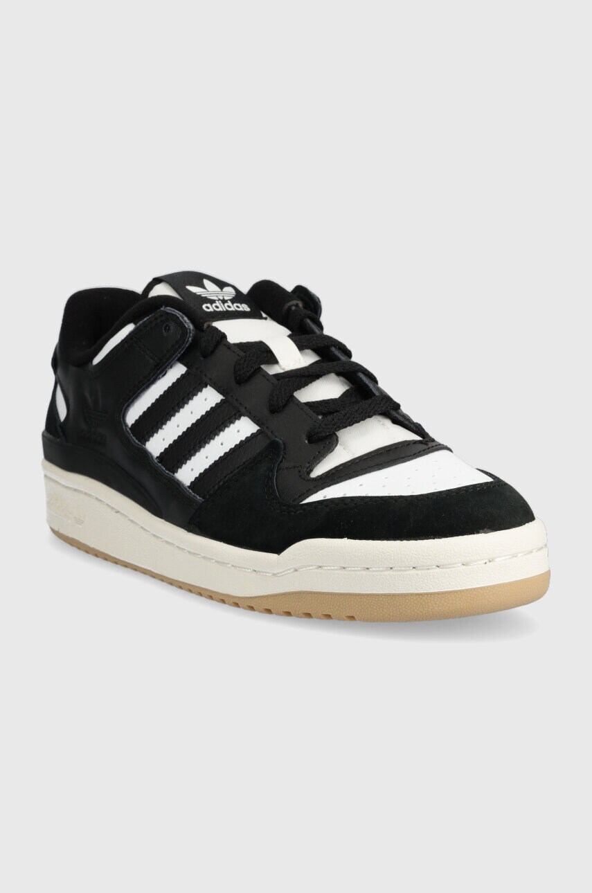 Шкіряні кросівки adidas Originals Forum Low колір чорний ID6862-black