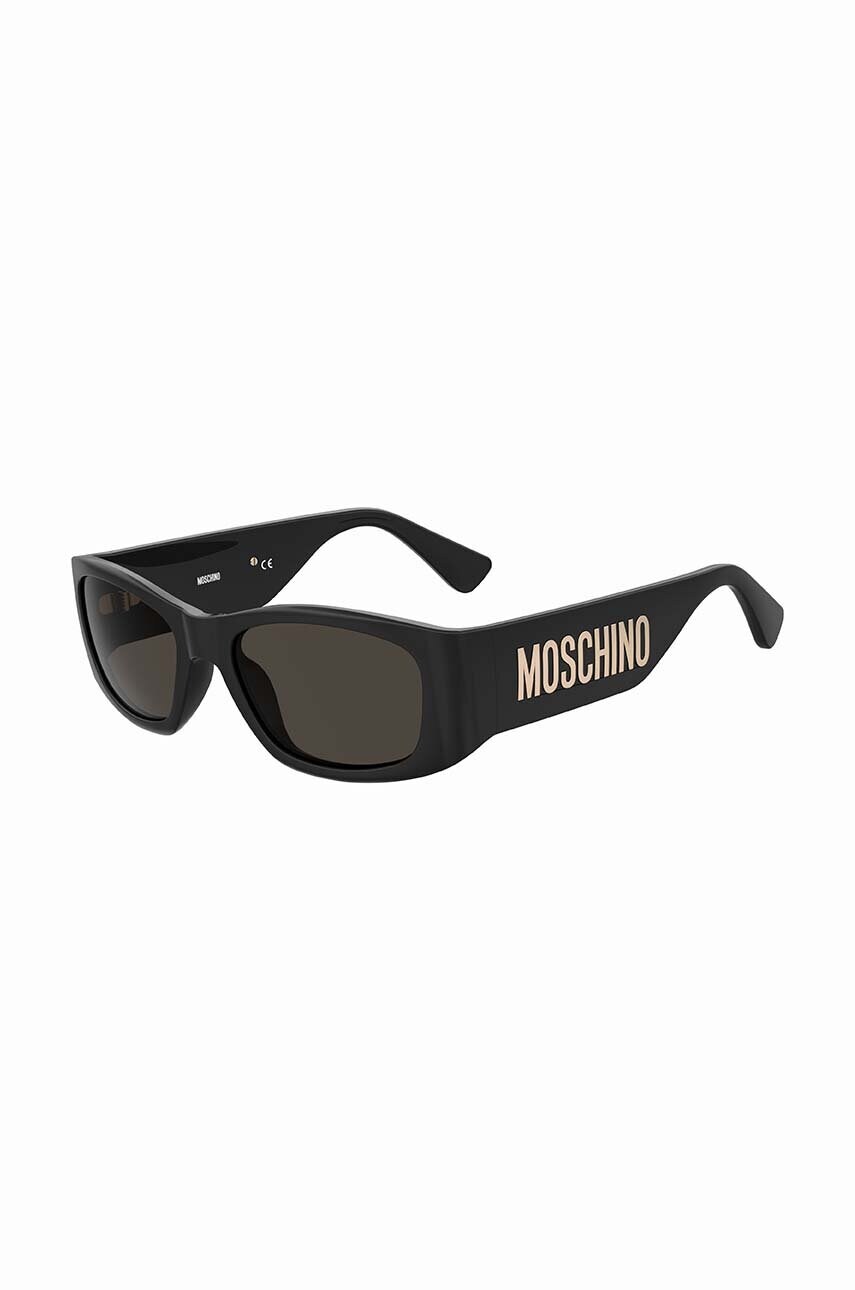 Сонцезахисні окуляри Moschino жіночі колір чорний