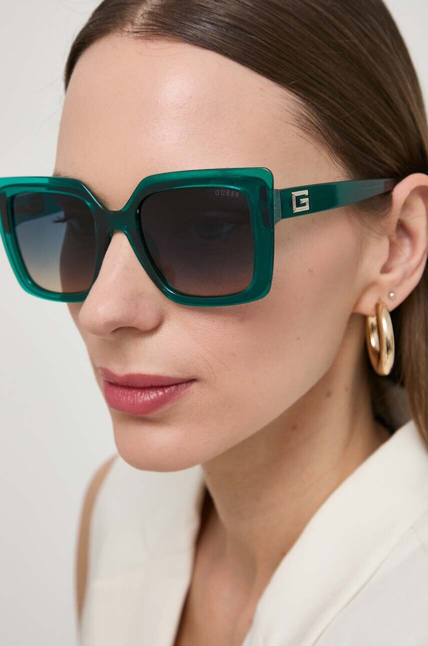 Сонцезахисні окуляри Guess жіночі колір зелений