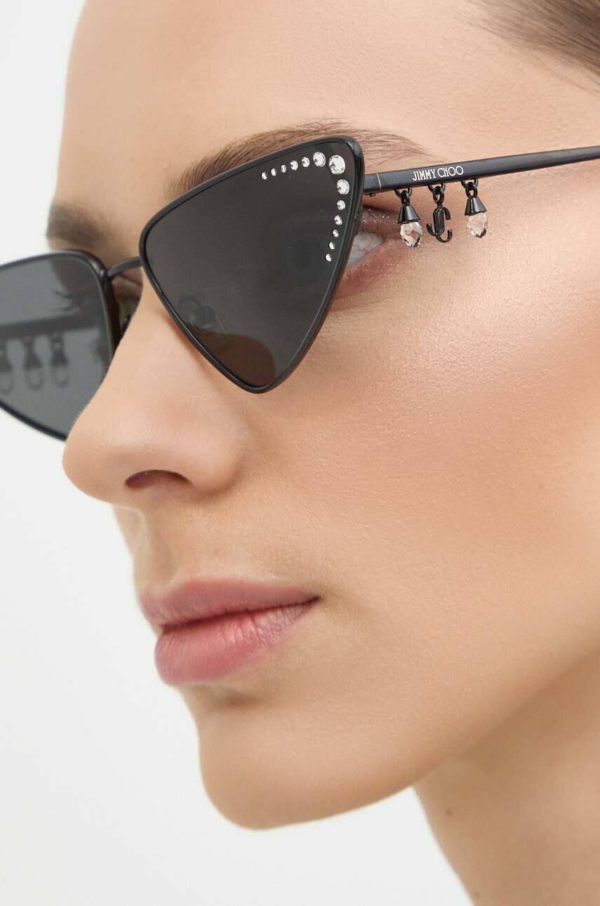 Сонцезахисні окуляри Jimmy Choo жіночі колір чорний 0JC4001B