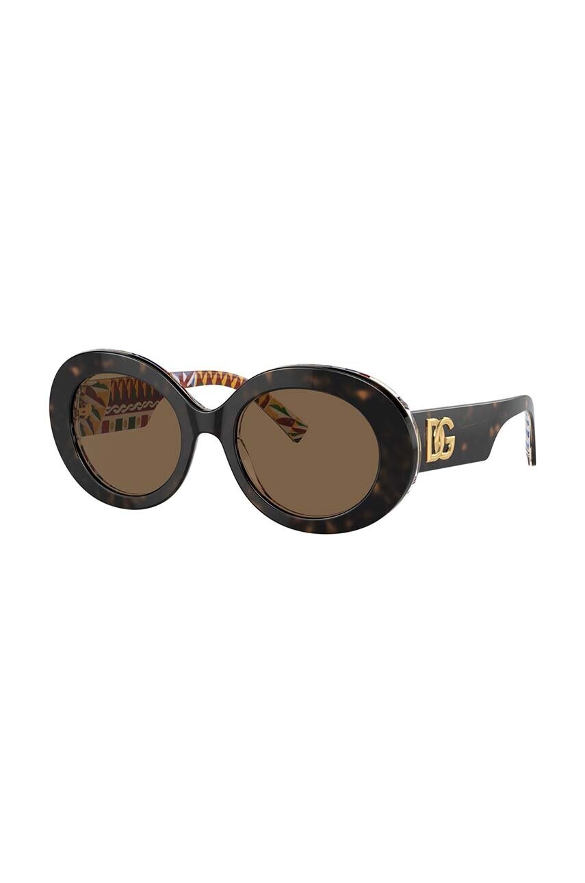 Сонцезахисні окуляри Dolce & Gabbana жіночі колір коричневий 0DG4448