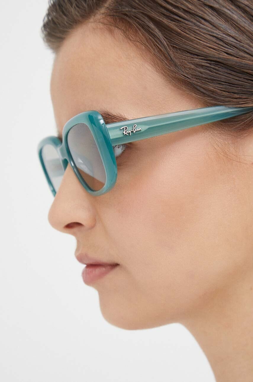 Сонцезахисні окуляри Ray-Ban жіночі колір зелений 0RB4421D
