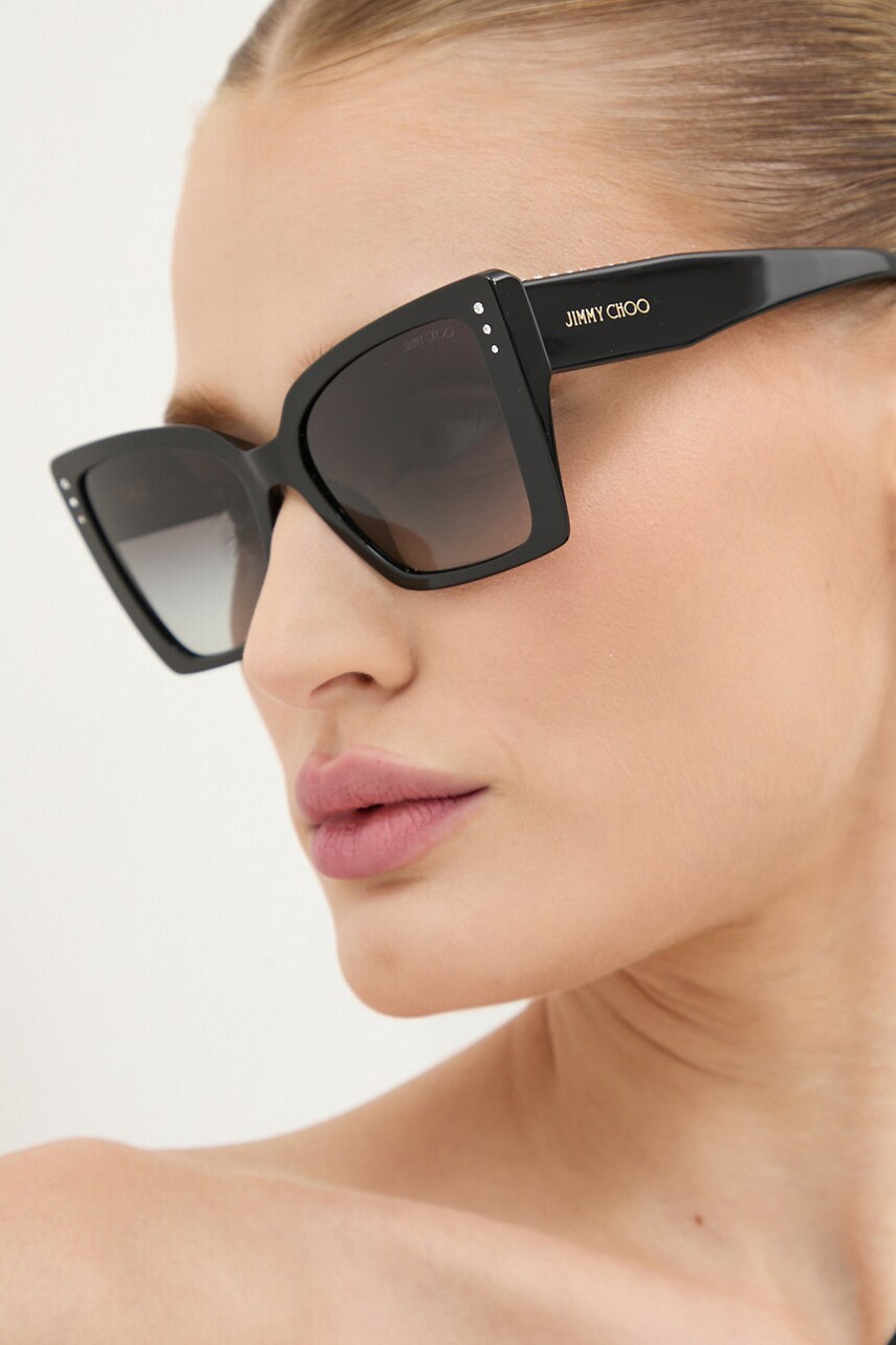 Сонцезахисні окуляри Jimmy Choo жіночі колір чорний 0JC5001B