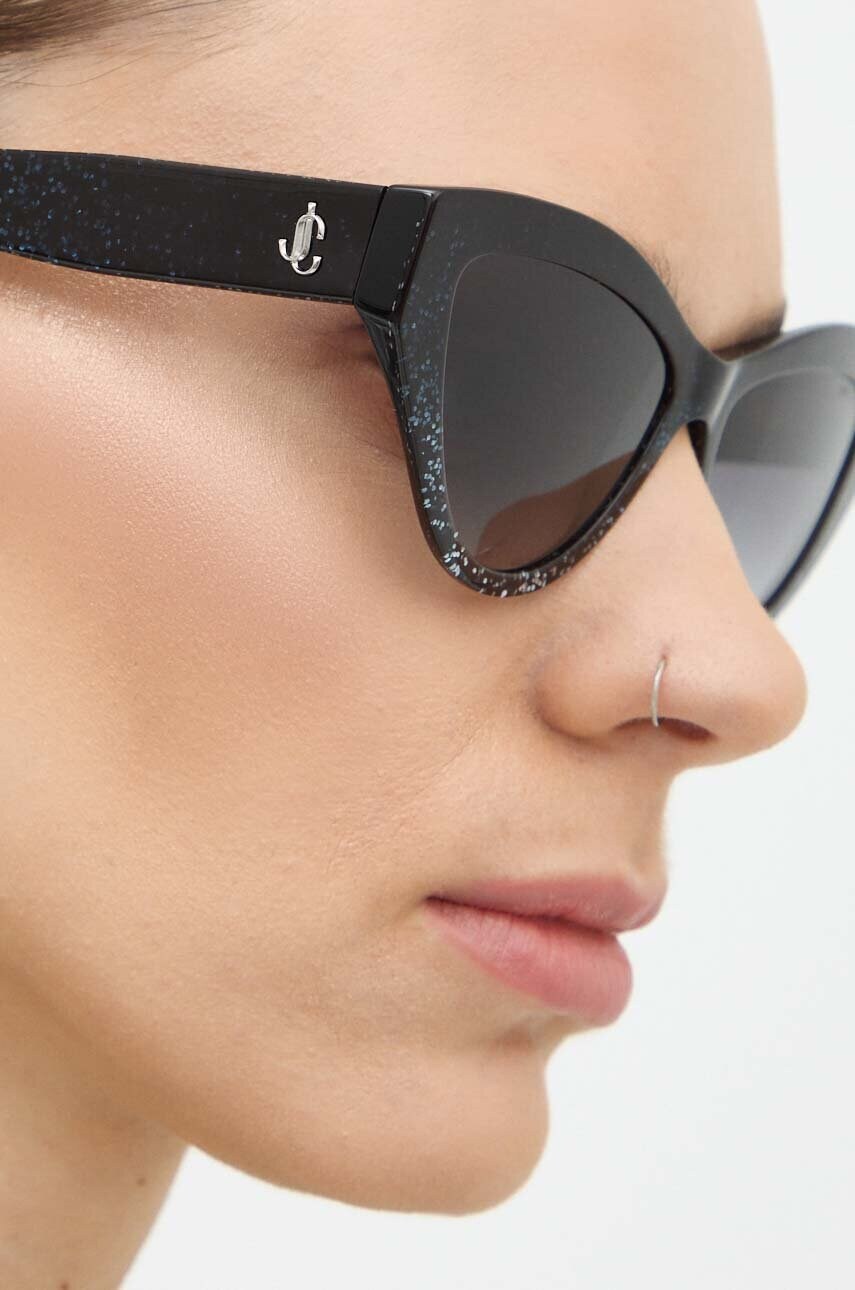 Сонцезахисні окуляри Jimmy Choo жіночі колір чорний 0JC5004