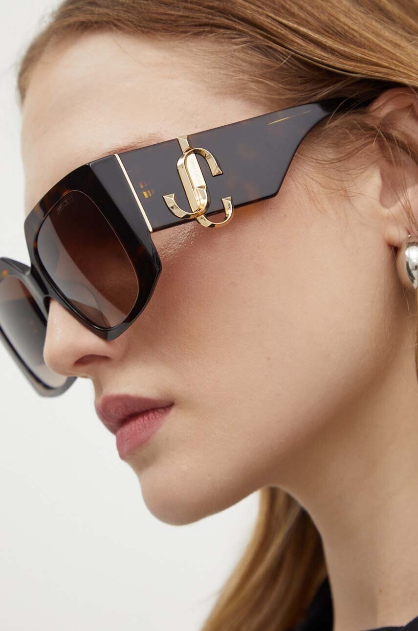 Сонцезахисні окуляри Jimmy Choo жіночі колір коричневий 0JC5006U
