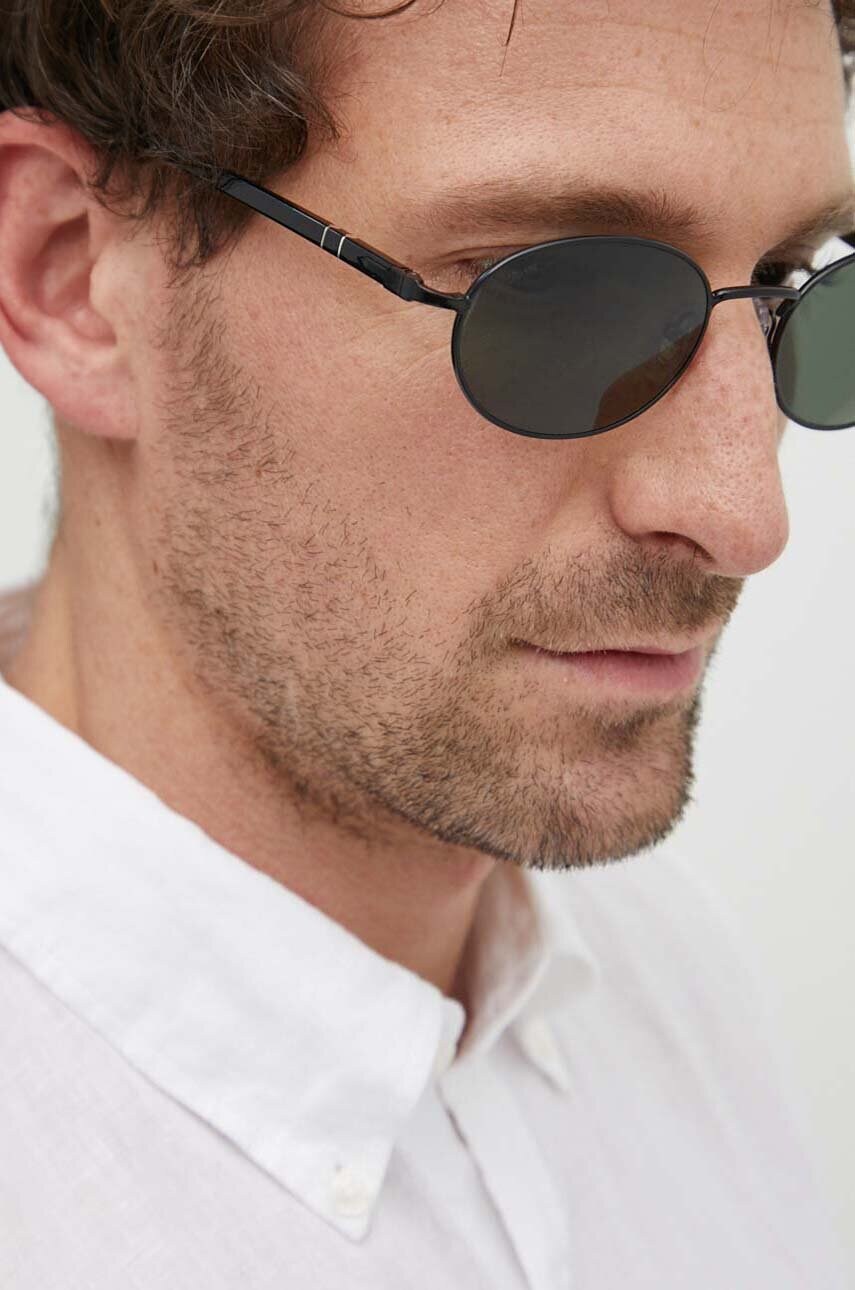 Сонцезахисні окуляри Persol IDA чоловічі колір чорний 0PO1018S