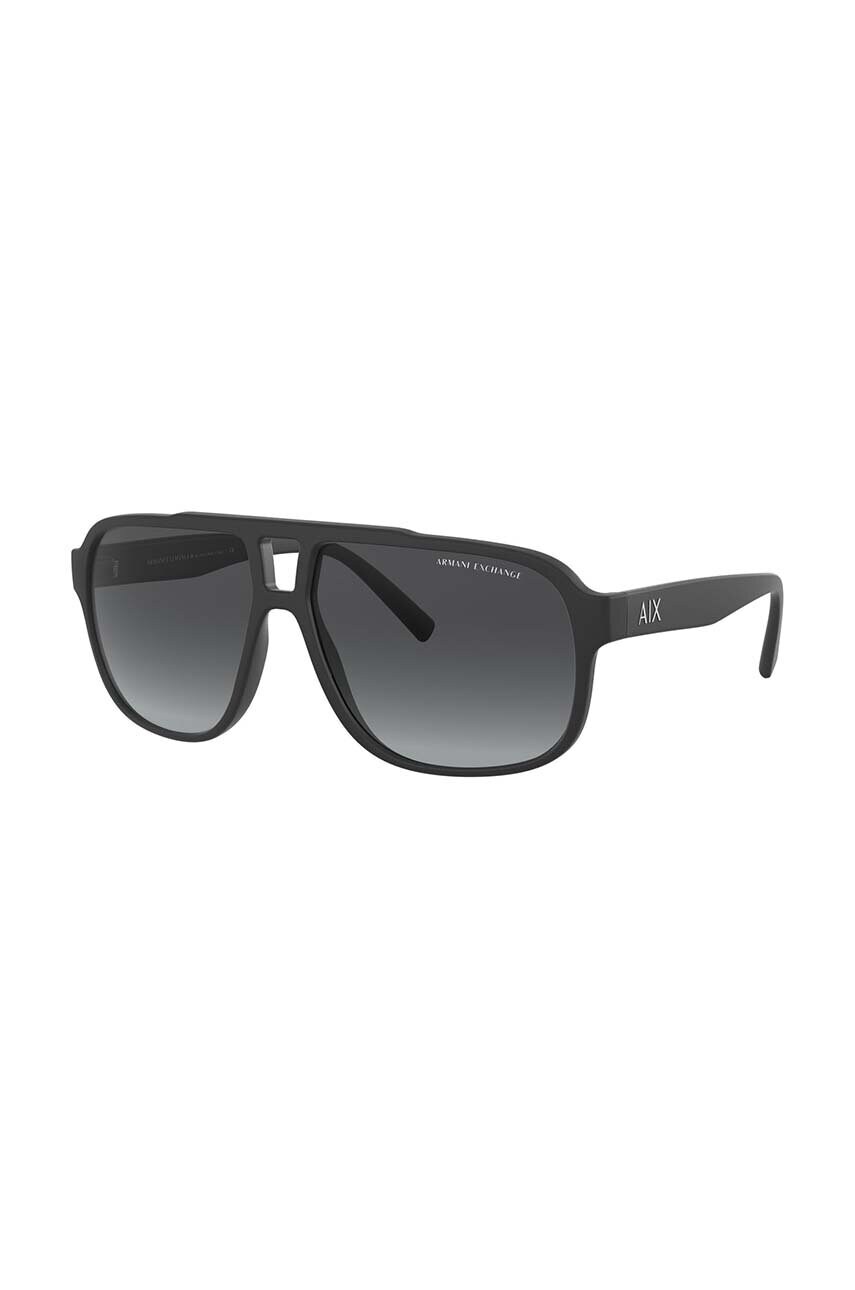 Сонцезахисні окуляри Armani Exchange чоловічі колір чорний 0AX4104S
