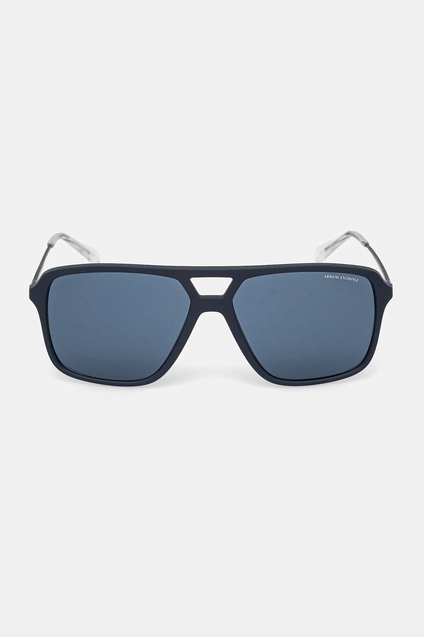 Сонцезахисні окуляри Armani Exchange чоловічі колір чорний 0AX4150SU