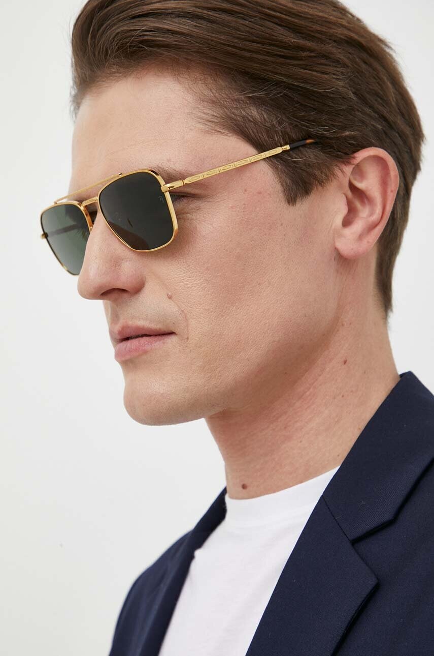 Сонцезахисні окуляри Ray-Ban колір золотий
