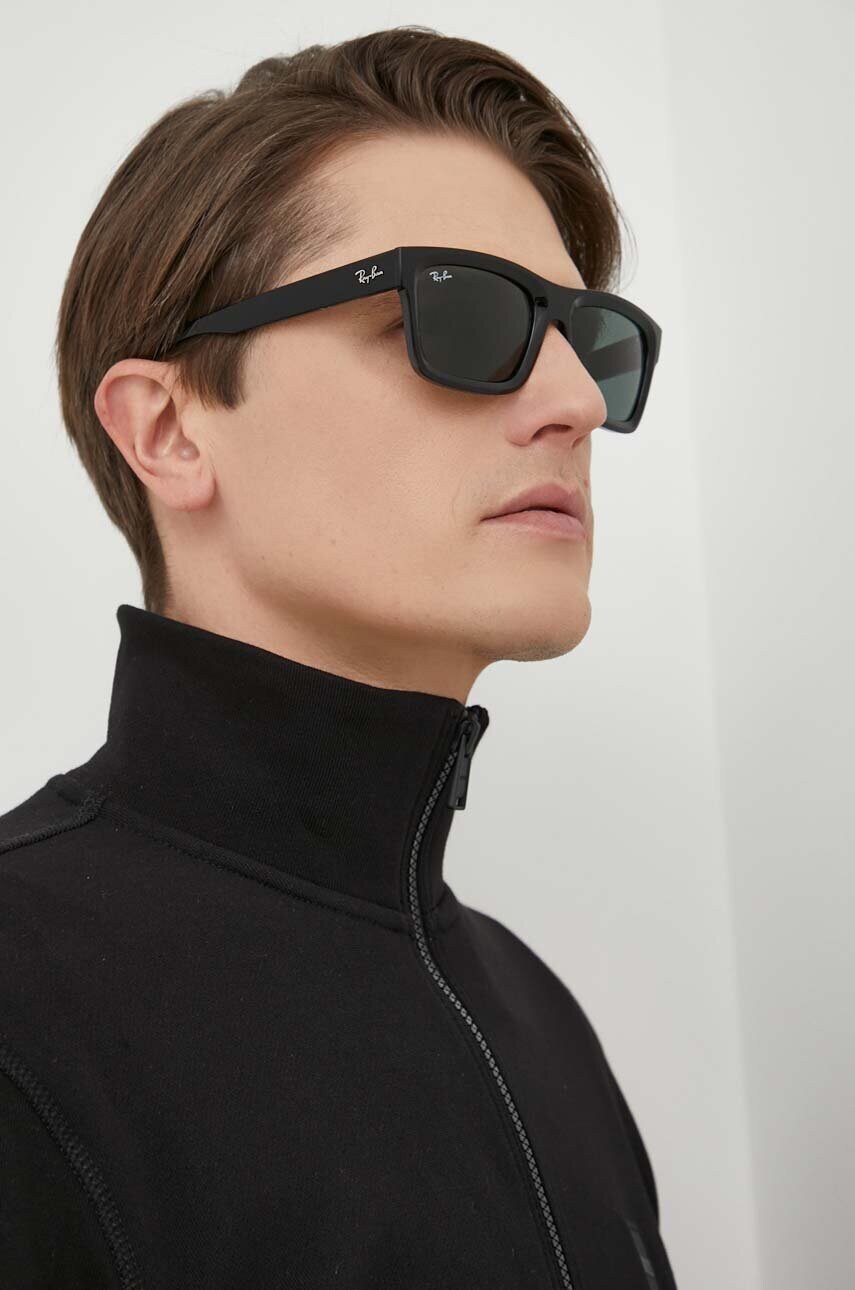 Сонцезахисні окуляри Ray-Ban колір чорний