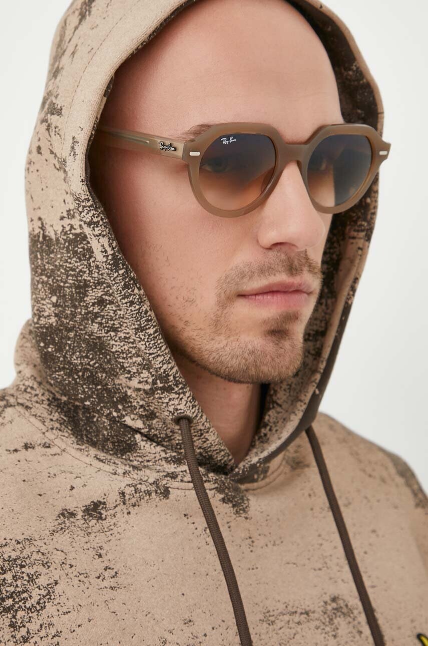 Сонцезахисні окуляри Ray-Ban колір бежевий