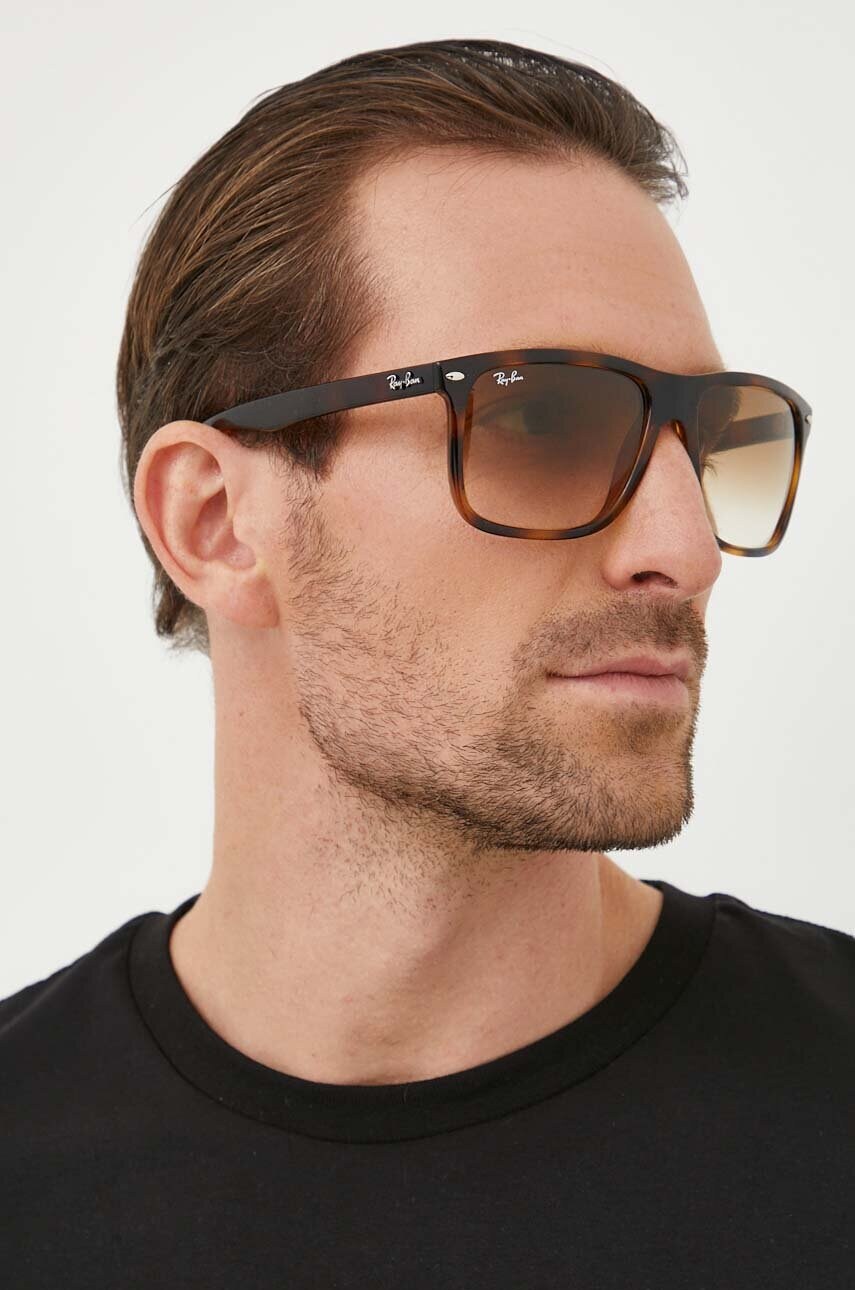 Сонцезахисні окуляри Ray-Ban колір коричневий