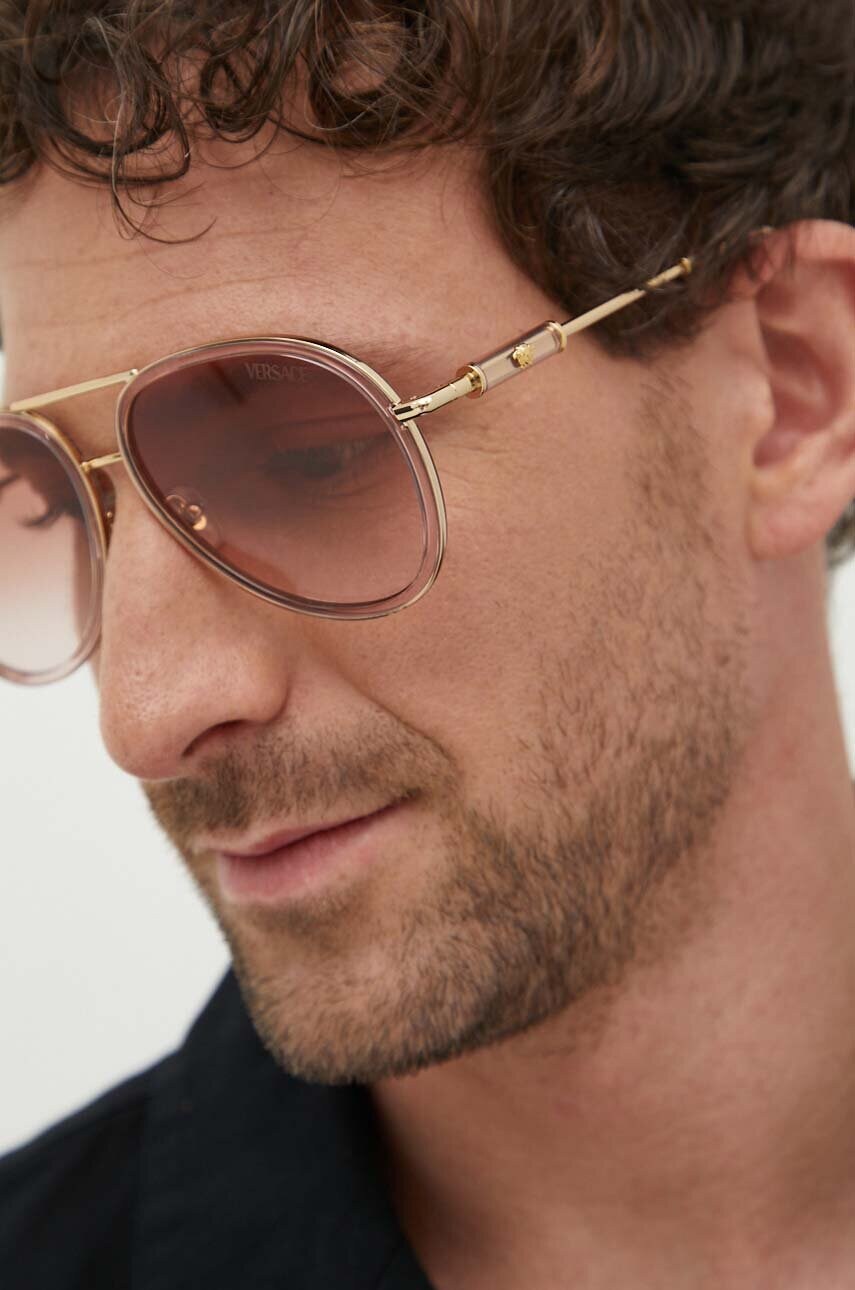 Сонцезахисні окуляри Versace колір рожевий