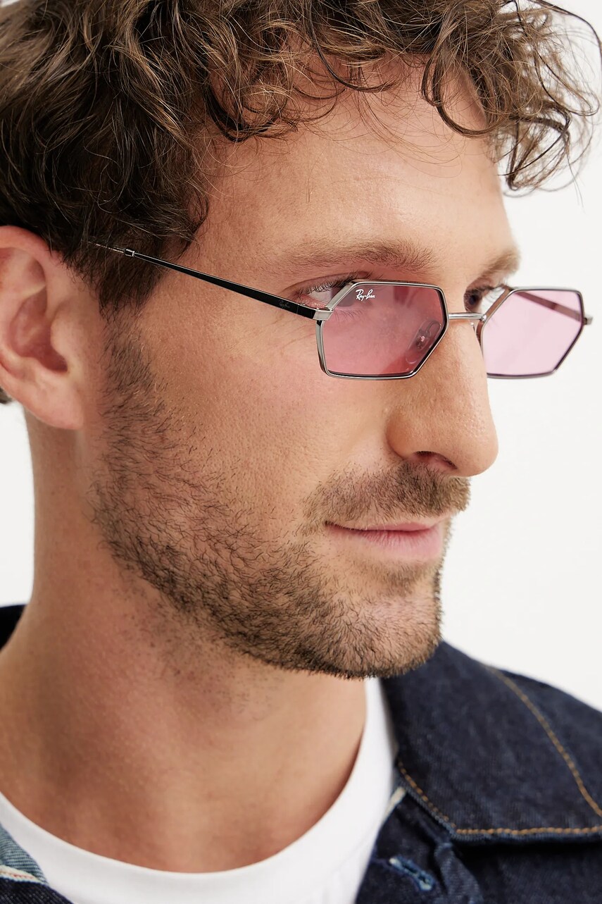 Сонцезахисні окуляри Ray-Ban колір срібний 0RB3728