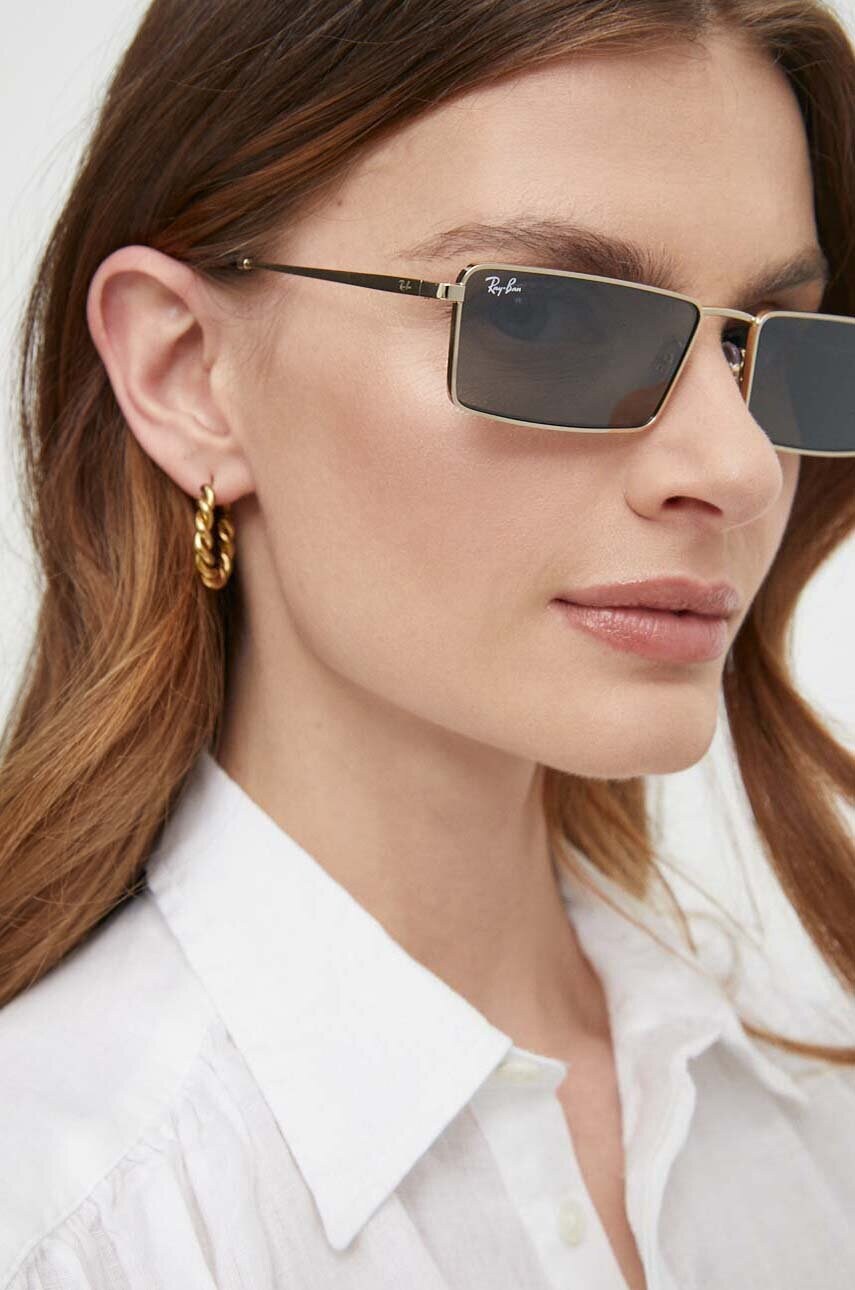 Сонцезахисні окуляри Ray-Ban колір золотий