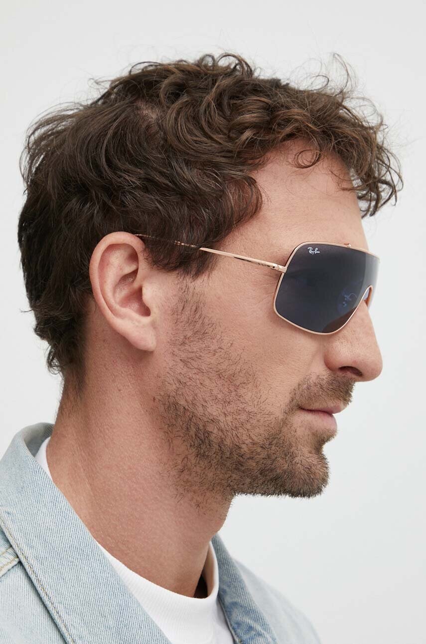 Сонцезахисні окуляри Ray-Ban 0RB3897 колір золотий