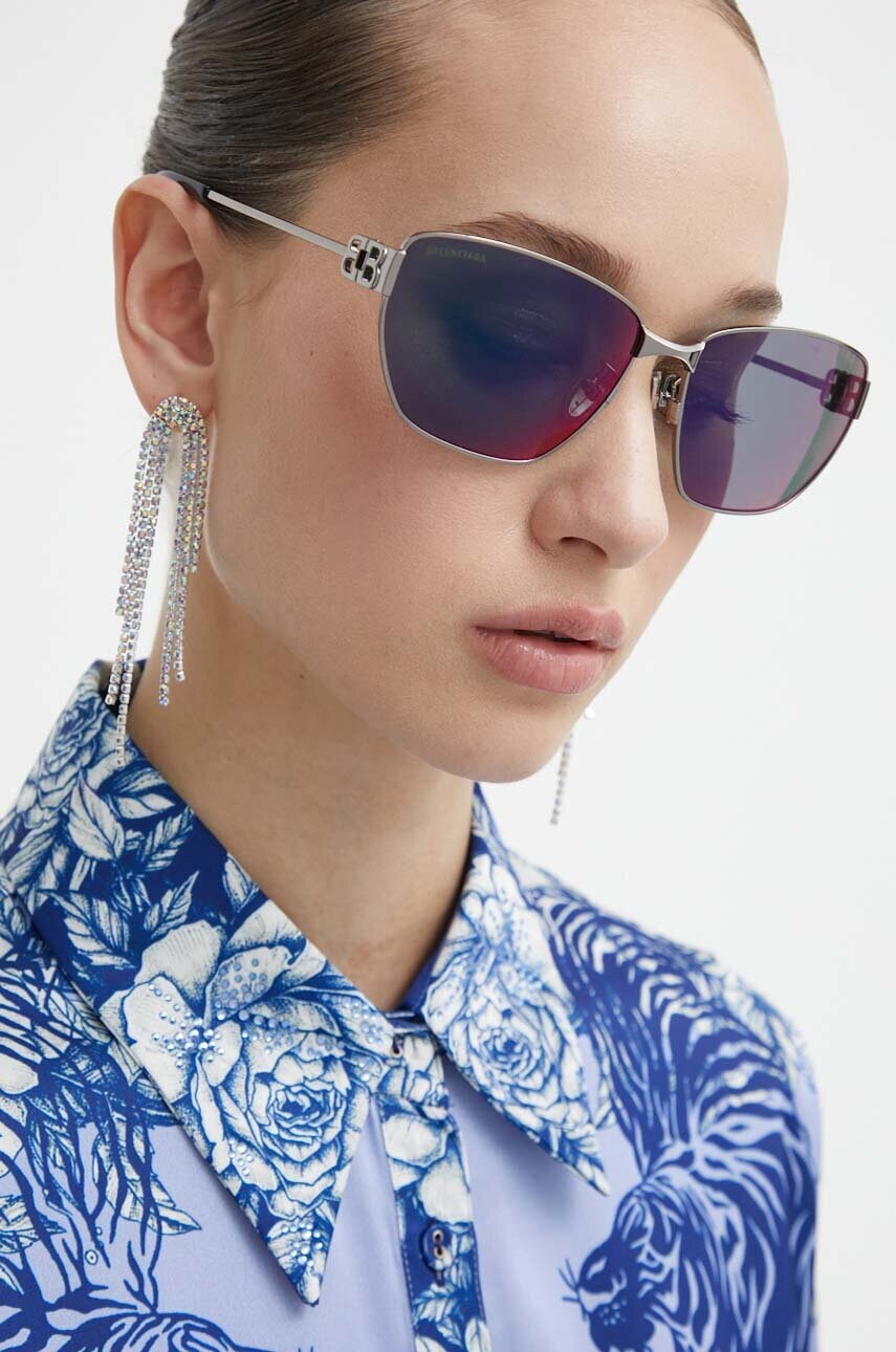 Сонцезахисні окуляри Balenciaga колір фіолетовий BB0337SK