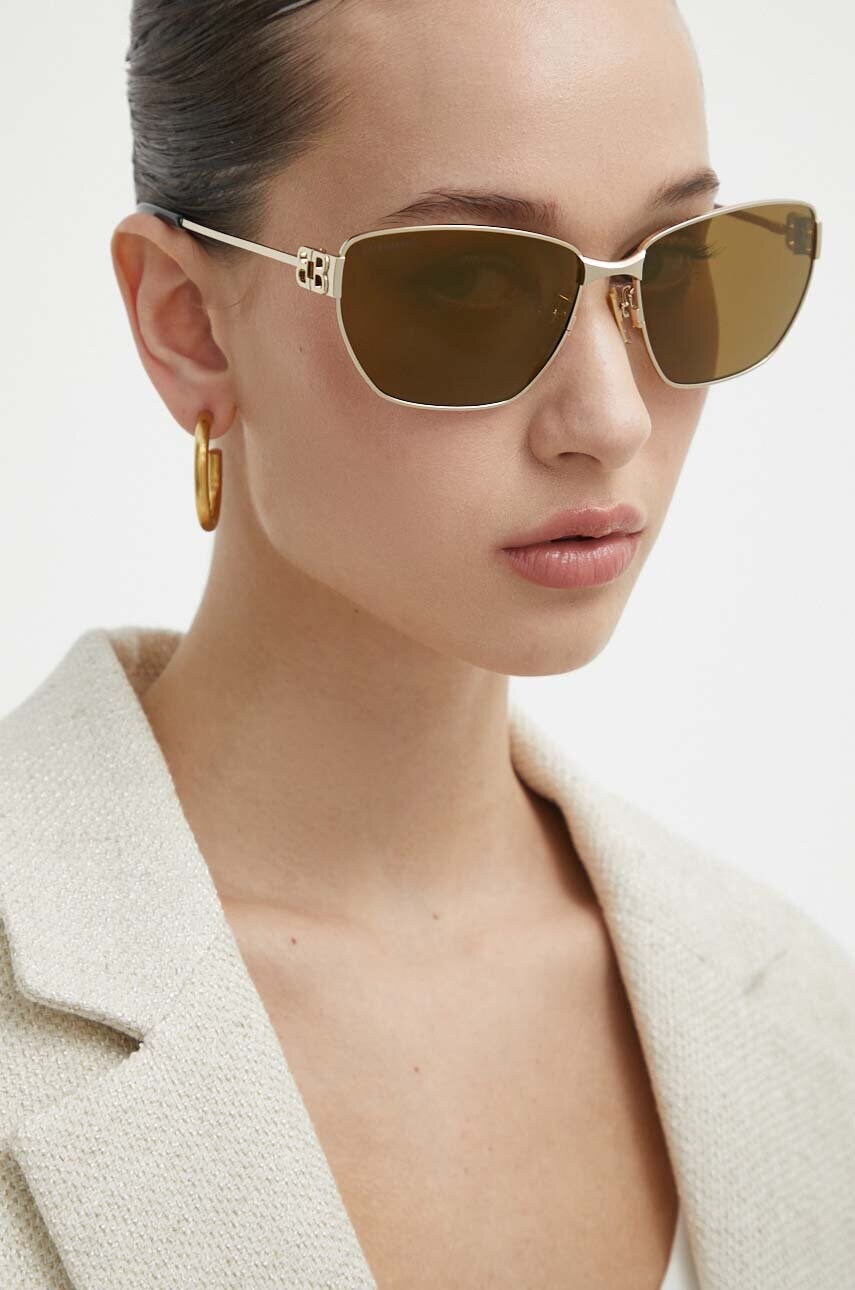 Сонцезахисні окуляри Balenciaga колір золотий BB0337SK