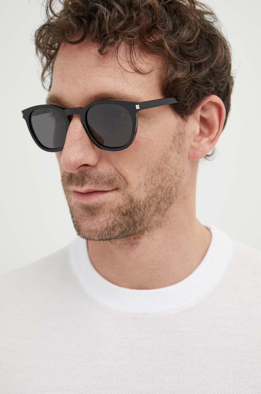 Сонцезахисні окуляри Saint Laurent колір чорний SL 28