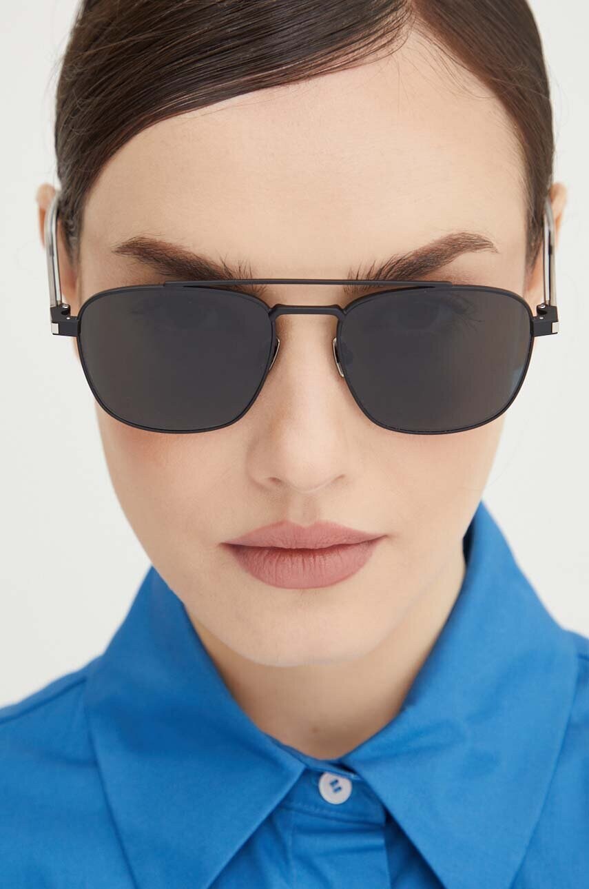 Сонцезахисні окуляри Saint Laurent колір чорний SL 665