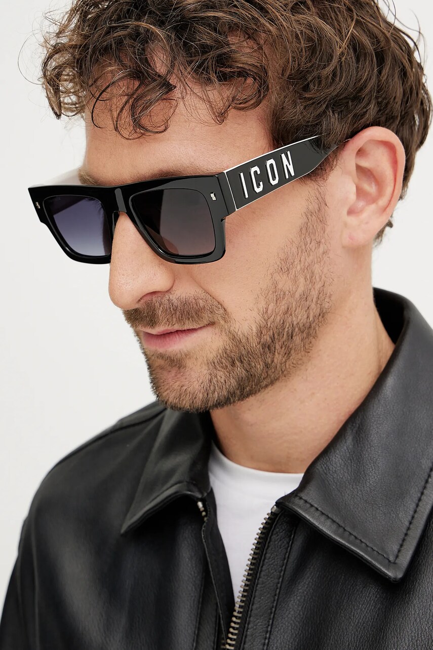 Купити Сонцезахисні окуляри DSQUARED2 колір чорний ICON 0021/S – головне зображення