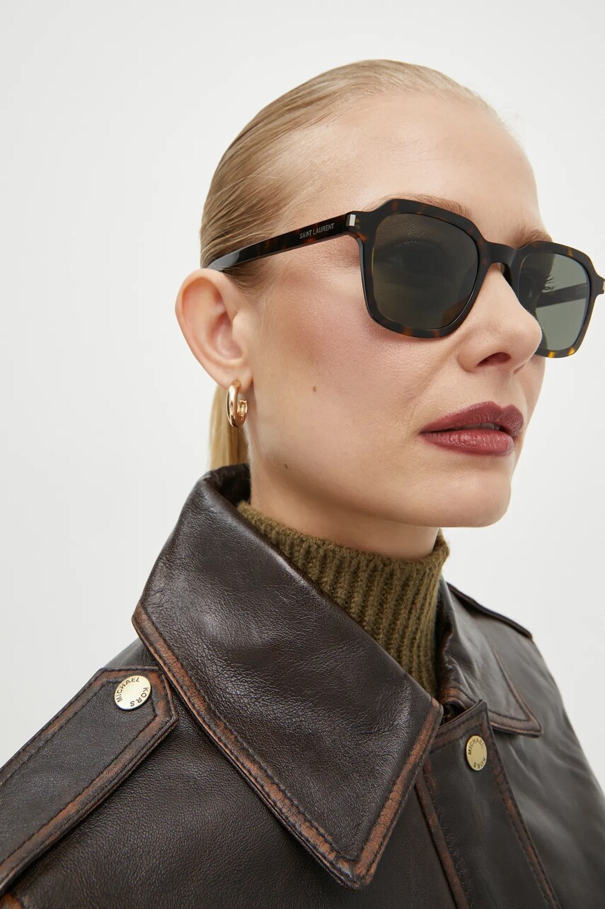 Сонцезахисні окуляри Saint Laurent колір коричневий SL 715 SLIM