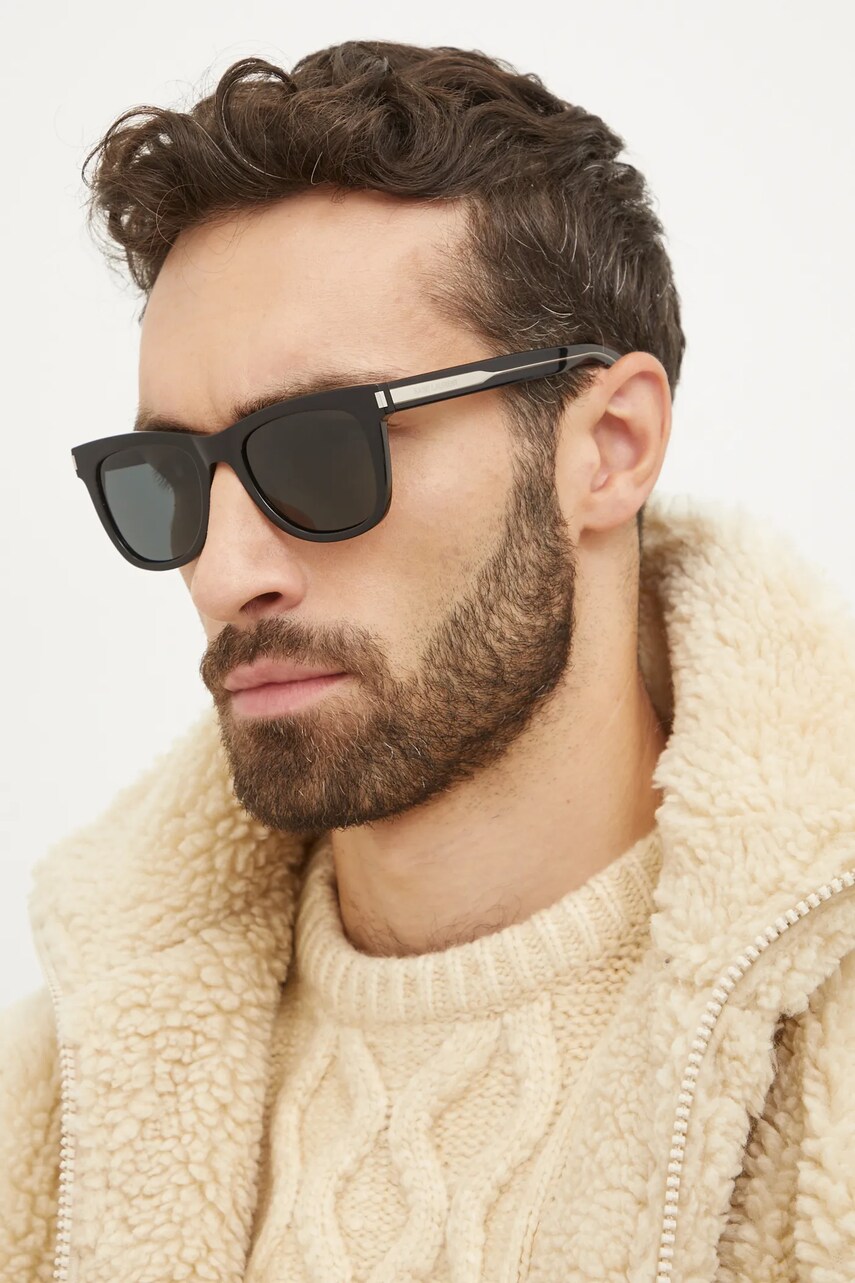 Сонцезахисні окуляри Saint Laurent колір чорний SL 712