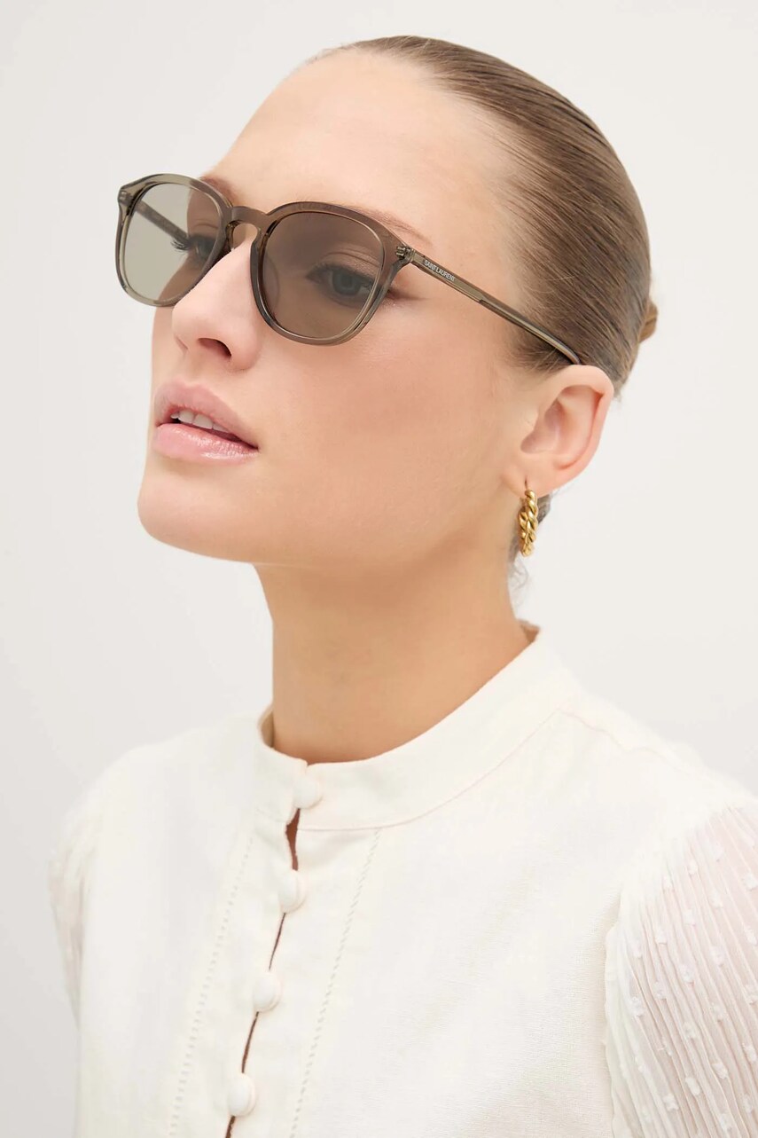 Окуляри Saint Laurent колір коричневий SL 782/K